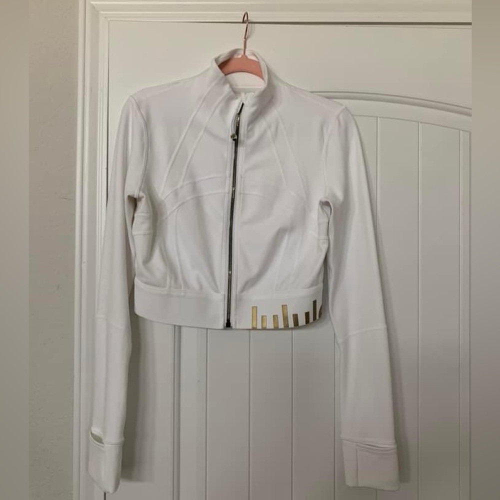 White Cropped Lulu Lemon Jacket